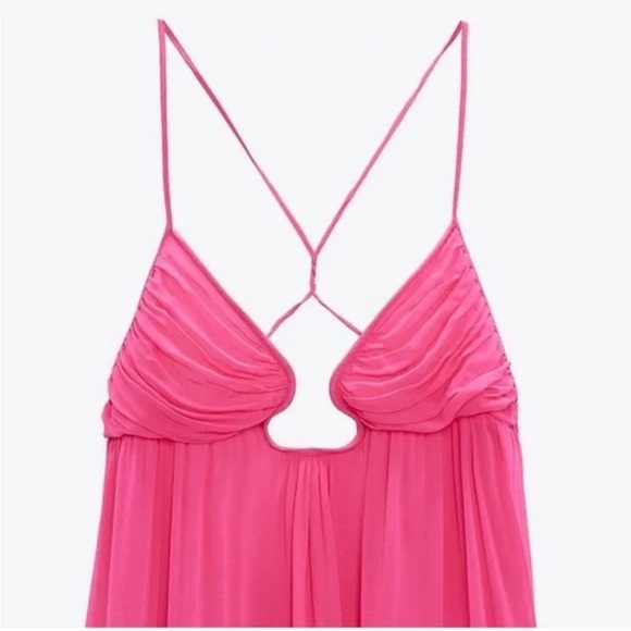 Zara Loose Fit Chiffon Maxi Dress - Picture 6 of 9